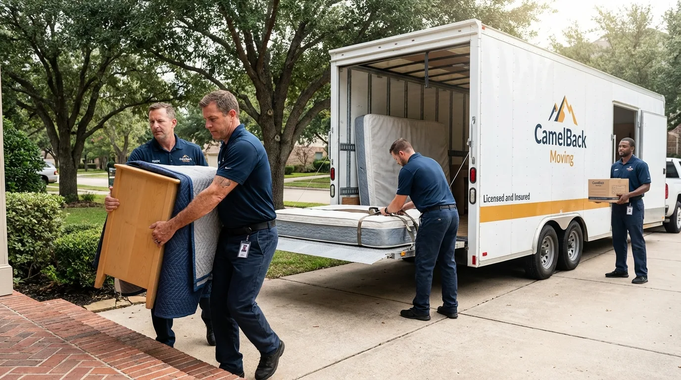 Crew loading residential truck for cross-state move from Taylorsville, MS