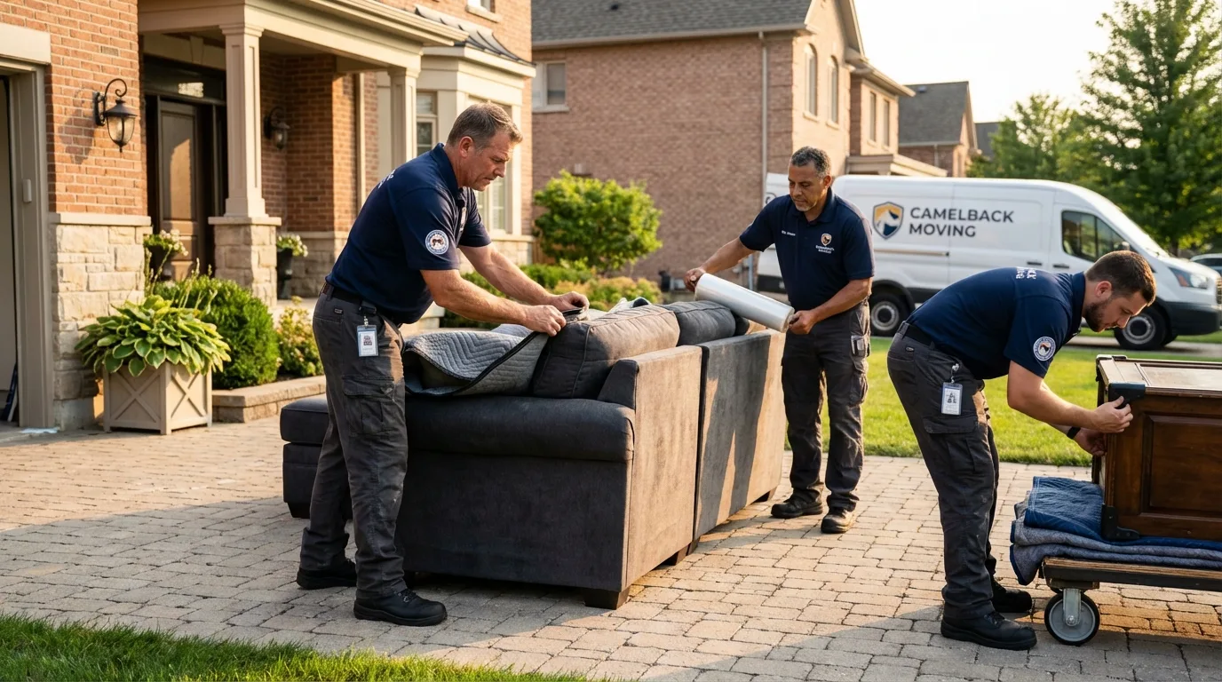 Large estate moving crew wrapping furniture in Taylorsville, MS